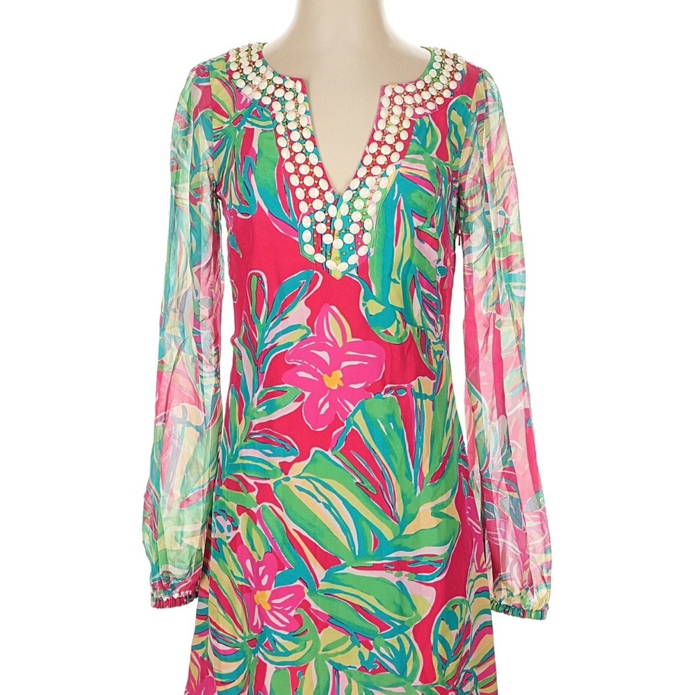 Lilly Pulitzer Shift Dress - Seamus Beaded Neck
